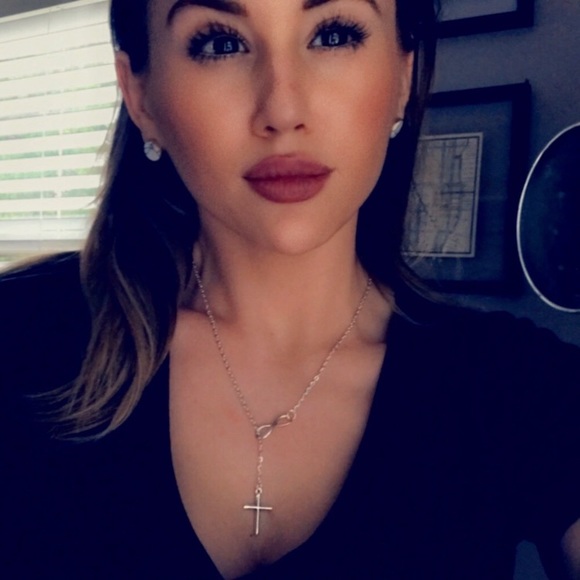 Have Faith Silver Infinity Lariat Necklace ❤️ - Picture 7 of 8